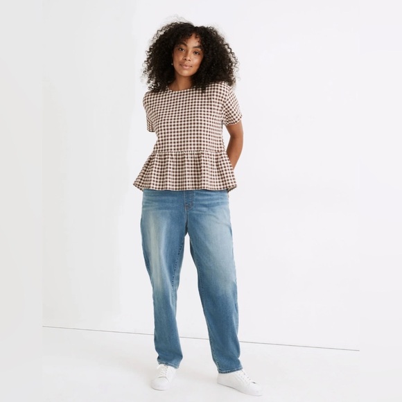 Madewell Pull-on Straight Tapered Soft Jeans in Okeefe Wash Size 30 - Picture 1 of 9